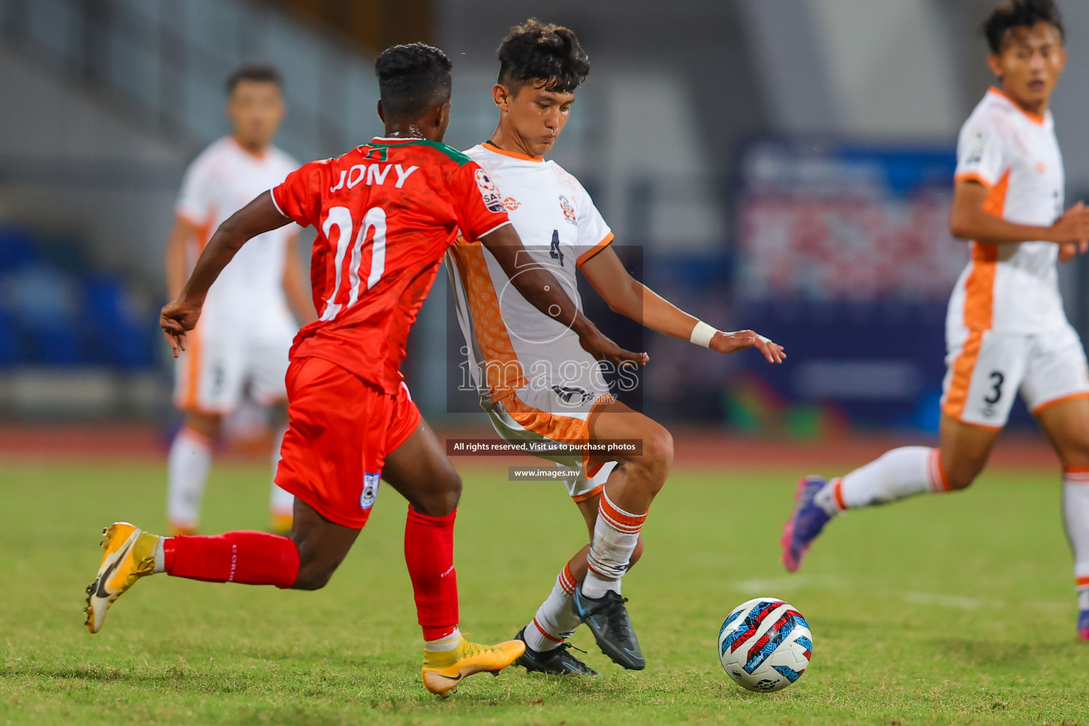 Bhutan vs Bangladesh in SAFF Championship 2023 held in Sree Kanteerava Stadium, Bengaluru, India, on Wednesday, 28th June 2023. Photos: Nausham Waheed / images.mv