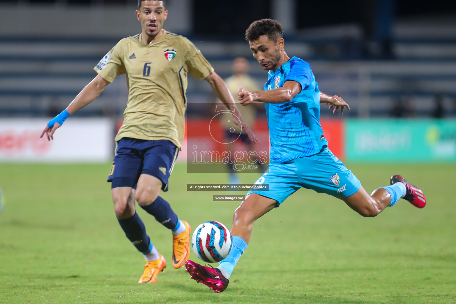 India vs Kuwait in SAFF Championship 2023 held in Sree Kanteerava Stadium, Bengaluru, India, on Tuesday, 27th June 2023. Photos: Nausham Waheed, Hassan Simah / images.mv