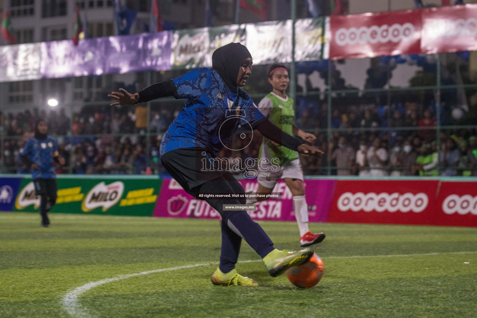 Ports Limited vs WAMCO - in the Finals 18/30 Women's Futsal Fiesta 2021 held in Hulhumale, Maldives on 18 December 2021. Photos by Nausham Waheed & Shuu Abdul Sattar