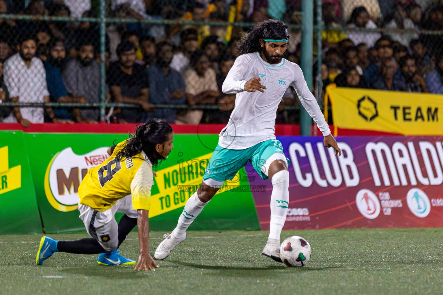 RRC vs MPL in the Semi Finals of Club Maldives Cup 2024 held in Rehendi Futsal Ground, Hulhumale', Maldives on Monday, 14th October 2024. Photos: Hassan Simah / images.mv