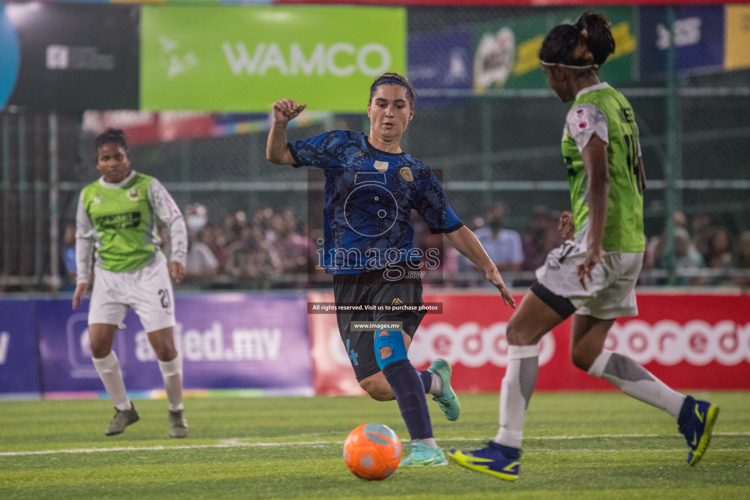 Ports Limited vs WAMCO - in the Finals 18/30 Women's Futsal Fiesta 2021 held in Hulhumale, Maldives on 18 December 2021. Photos by Nausham Waheed & Shuu Abdul Sattar