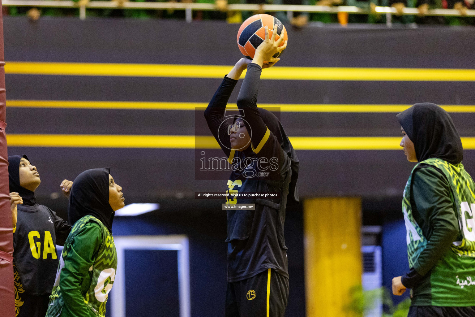 24th Interschool Netball Tournament 2023 was held in Social Center, Male', Maldives on 27th October 2023. Photos: Nausham Waheed / images.mv