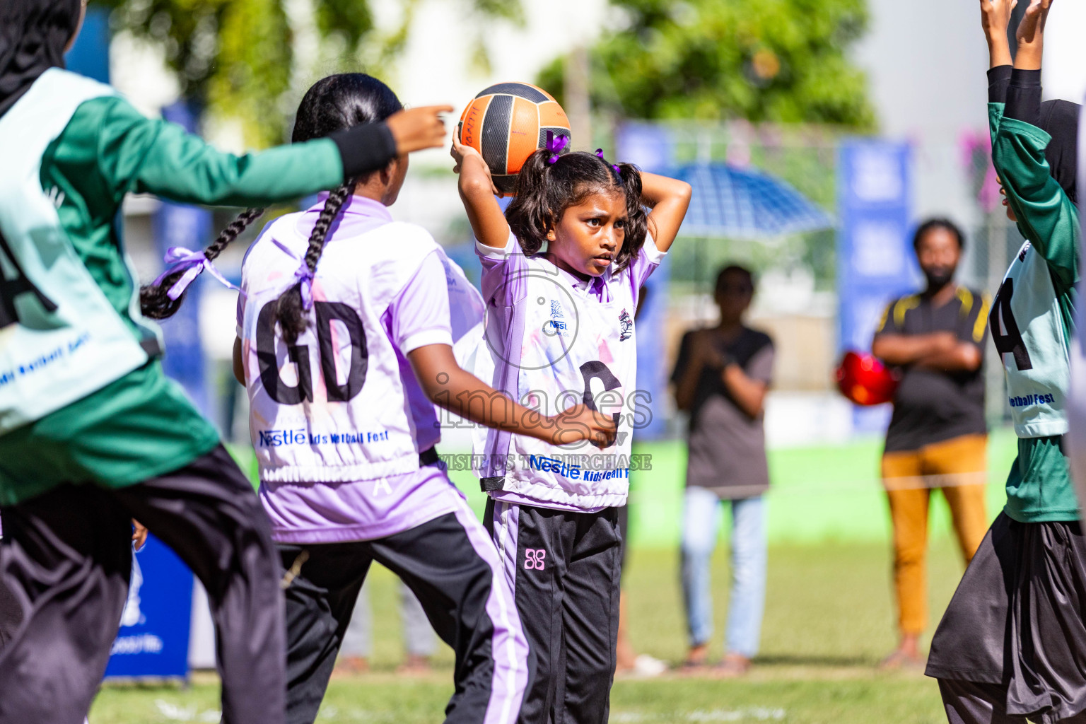 Day 3 of Nestle' Kids Netball Fiesta 2023 held in Henveyru Stadium, Male', Maldives on Saturday, 2nd December 2023. Photos by Nausham Waheed / Images.mv