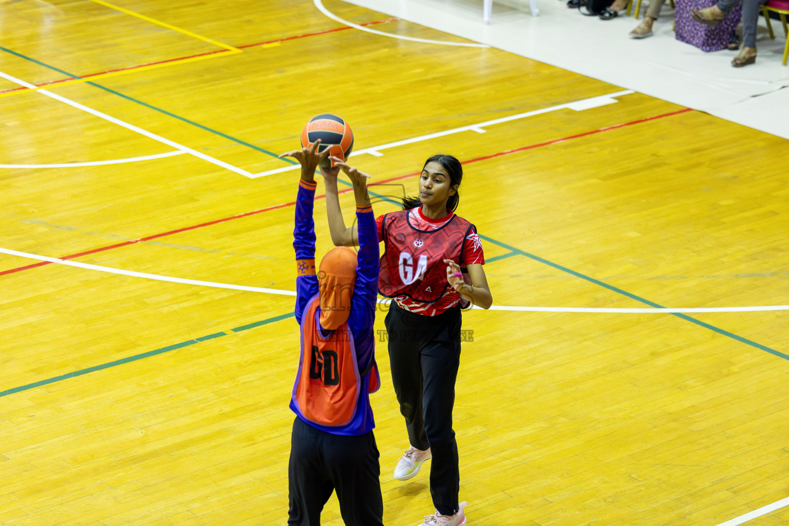 Day 13 of 25th Inter-School Netball Tournament was held in Social Center at Male', Maldives on Saturday, 24th August 2024. Photos: Mohamed Mahfooz Moosa / images.mv