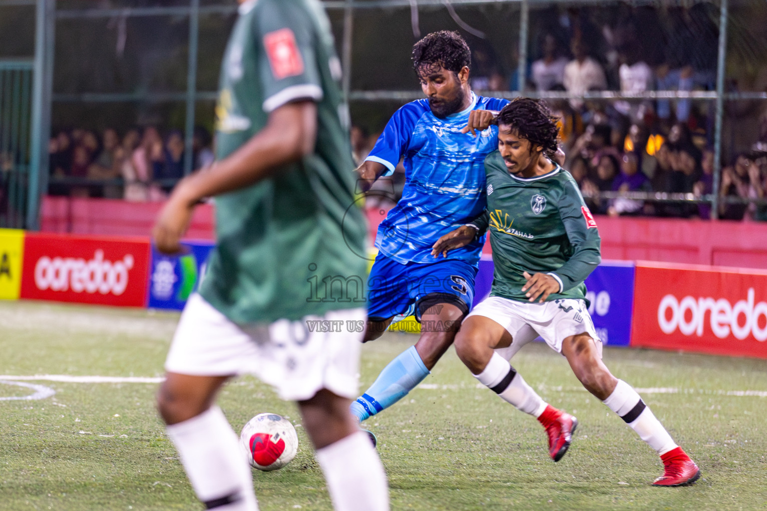 N Miladhoo vs N Maafaru in Day 6 of Golden Futsal Challenge 2024 was held on Saturday, 20th January 2024, in Hulhumale', Maldives Photos: Hassan Simah / images.mv