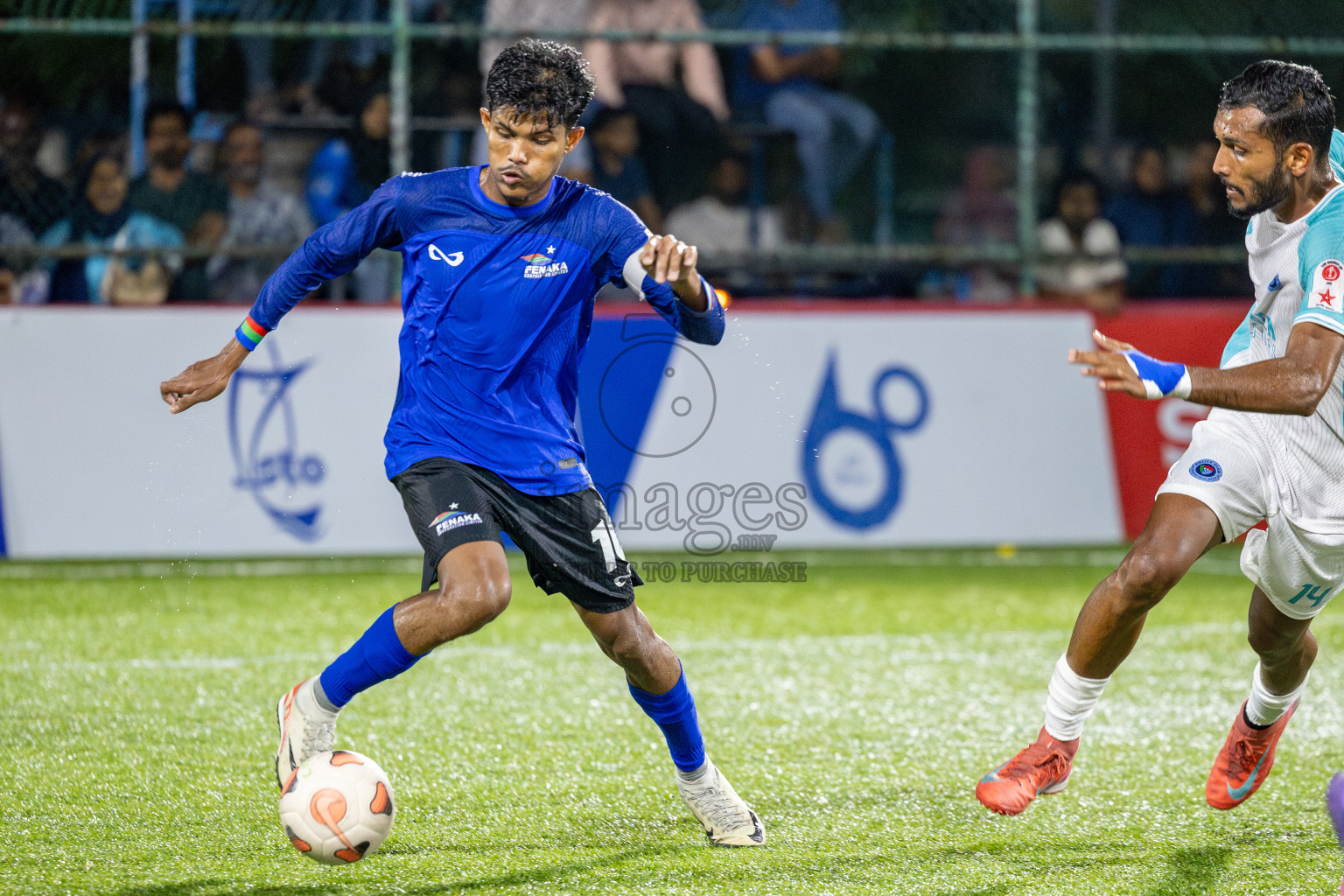 Fenaka vs Police Club in Day 14 of Club Maldives Cup 2025 was held in Rehendhi Futsal Ground, Hulhumale', Maldives on Tuesday, 14th October 2025. Photos: Ismail Thoriq / images.mv