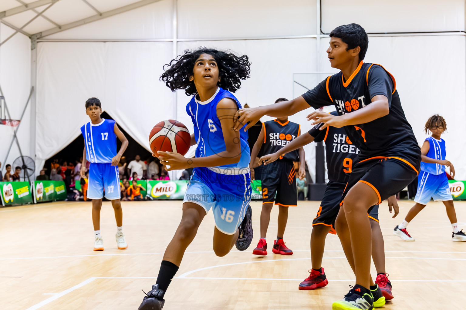 Day 2 of Milo 5 x 5 Junior Challenge 2025 - Basketball tournament held in Basketball Training Center, Male', Maldives on Friday, 10th October 2025. Photos by: Nausham Waheed / Images.mv