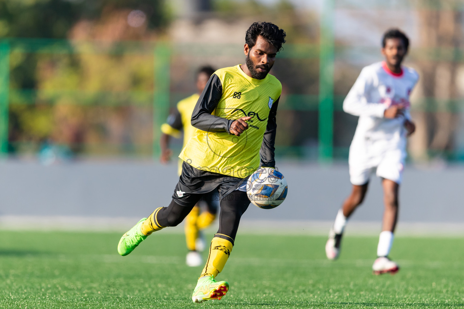 Kanmathi Juniors vs Furious SC from Manadhoo Council Cup 2024 in N Manadhoo Maldives on Monday, 19th February 2023. Photos: Nausham Waheed / images.mv