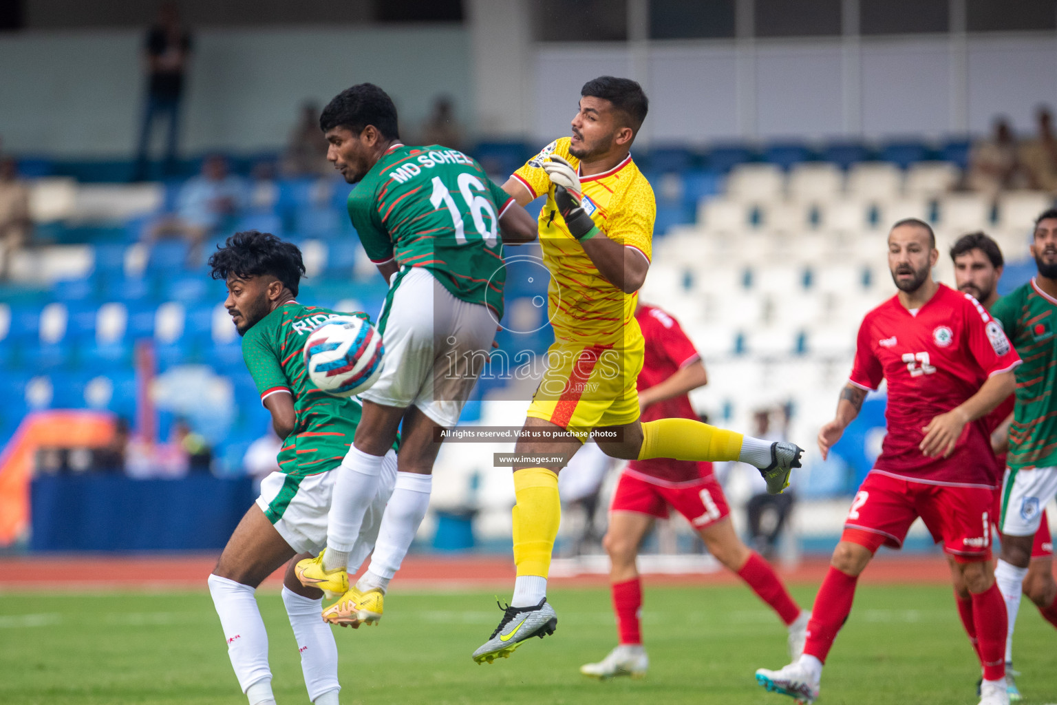 Lebanon vs Bangladesh in SAFF Championship 2023 held in Sree Kanteerava Stadium, Bengaluru, India, on Wednesday, 22nd June 2023. Photos: Nausham Waheed / images.mv