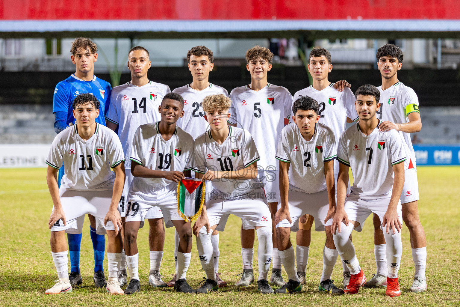 Maldives vs Palestine in an under 17 friendly held in National Football Stadium, Male', Maldives on Thursday, 13 November 2025. 
Photos: Mohamed Mahfooz Moosa / Images.mv
