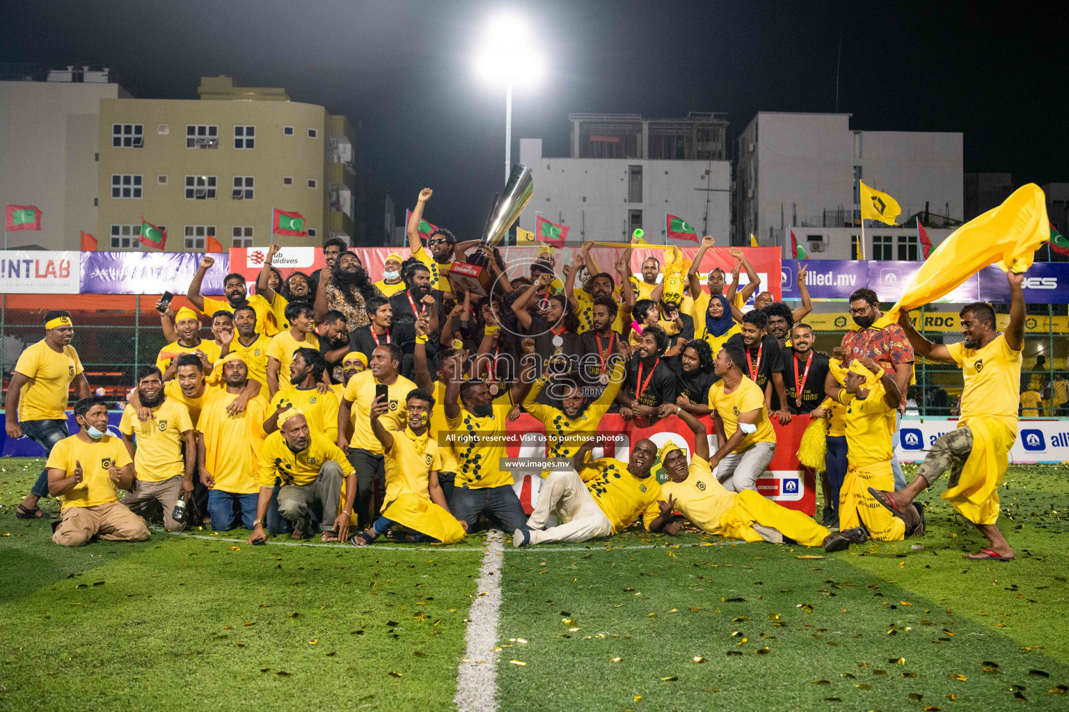 RRC Vs FSM in the Semi Finals of Club Maldives 2021 held in Hulhumale, Maldives on 19 December 2021. Photos: Shuu Abdul Sattar / images.mv