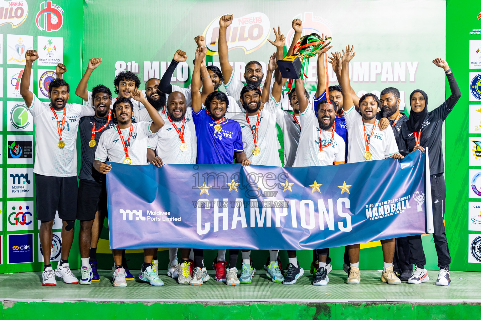 1st Division Final of 8th Inter-Office/Company Handball Tournament 2024, held in Handball ground, Male', Maldives on Tuesday, 11th September 2024 Photos: Nausham Waheed/ Images.mv