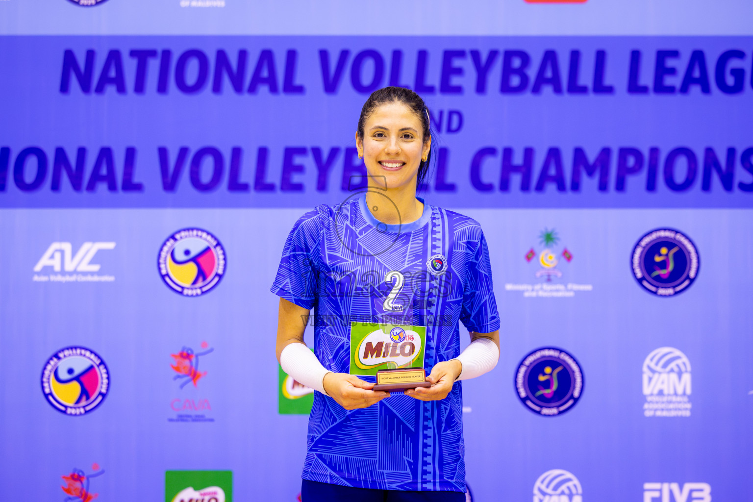 Police Club vs Club Wamco in the Final of Women's Division of National Volleyball League 2025 held in Male', Maldives on Sunday, 27th April 2025 at Social Center Indoor Hall Photos By: Nausham Waheed / images.mv