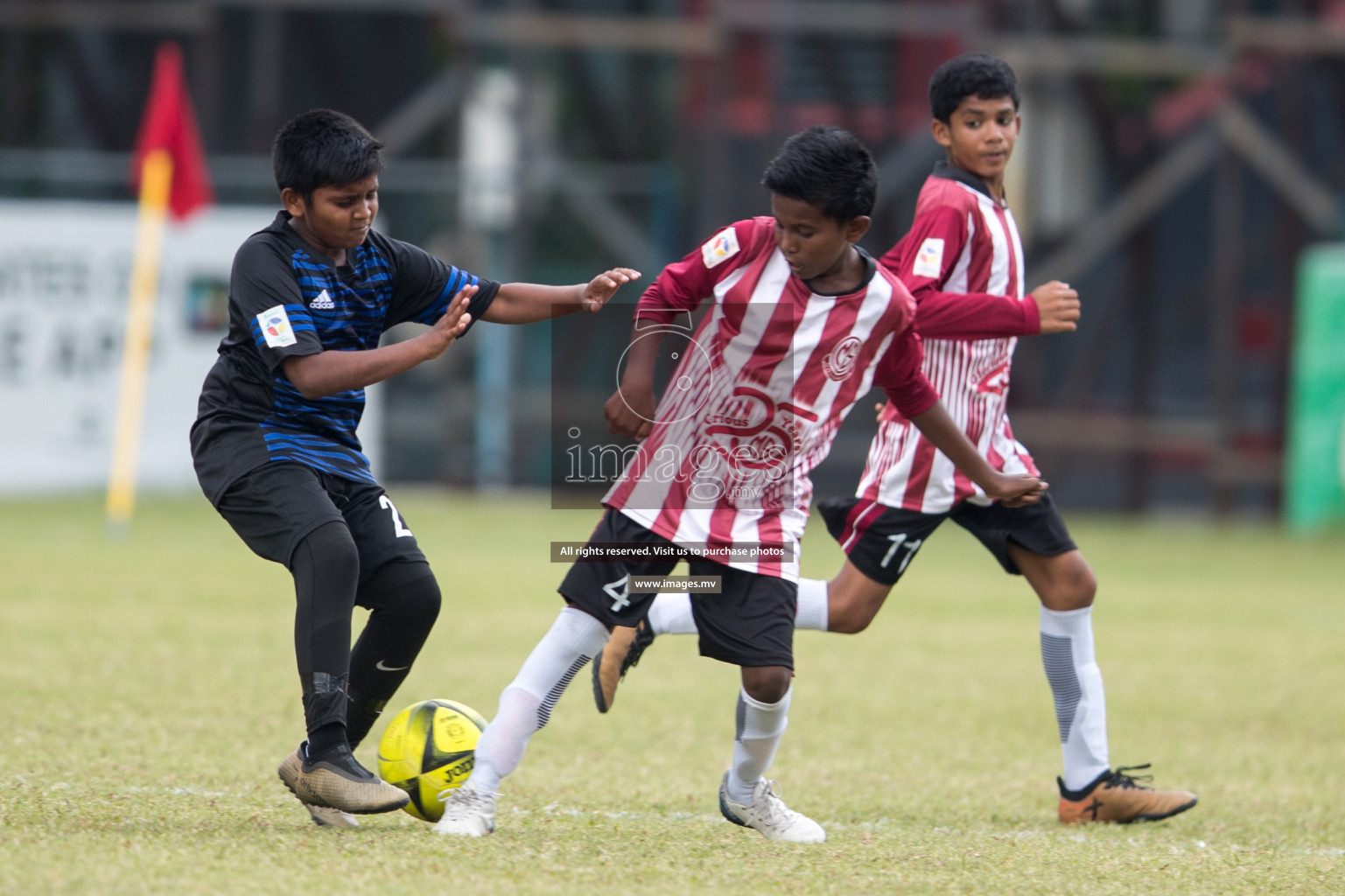 Jamaaluddin School vs Muhyiddin School in MAMEN Inter School Football Tournament 2019 (U13) in Male, Maldives on 30th March 2019, Photos: Hassan Simah / images.mv