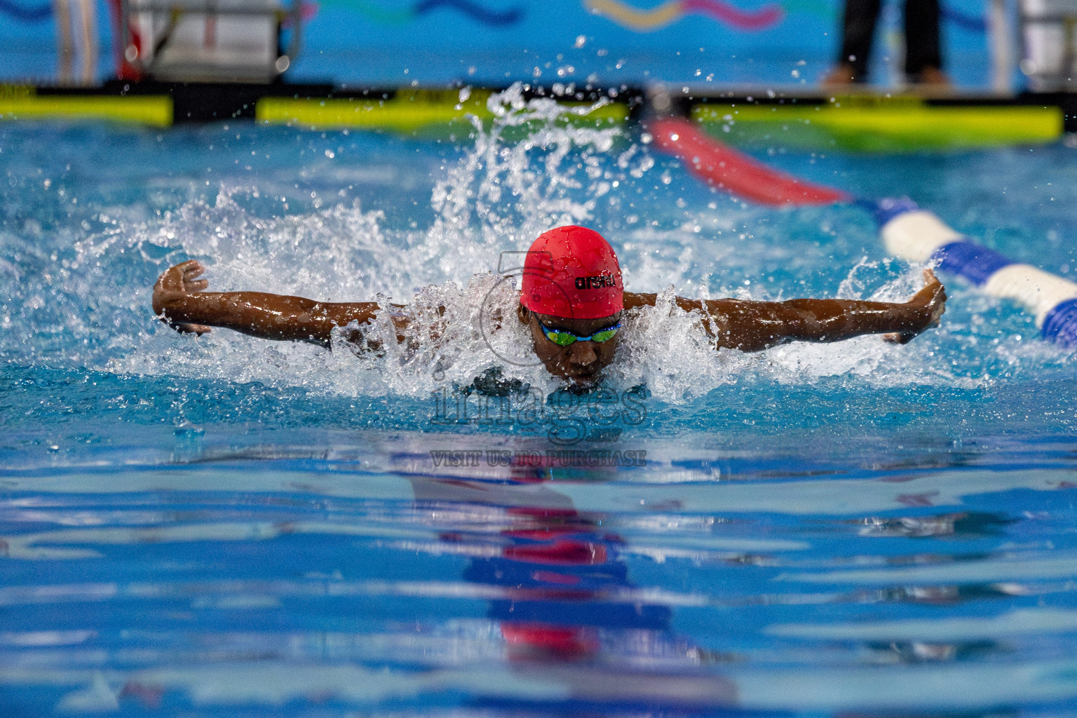 Day 2 of National Swimming Competition 2024 held in Hulhumale', Maldives on Saturday, 14th December 2024. Photos: Hassan Simah / images.mv