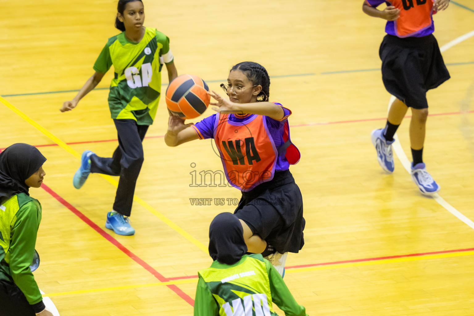 Day 14 of 25th Inter-School Netball Tournament was held in Social Center at Male', Maldives on Sunday, 25th August 2024. Photos: Hasni / images.mv