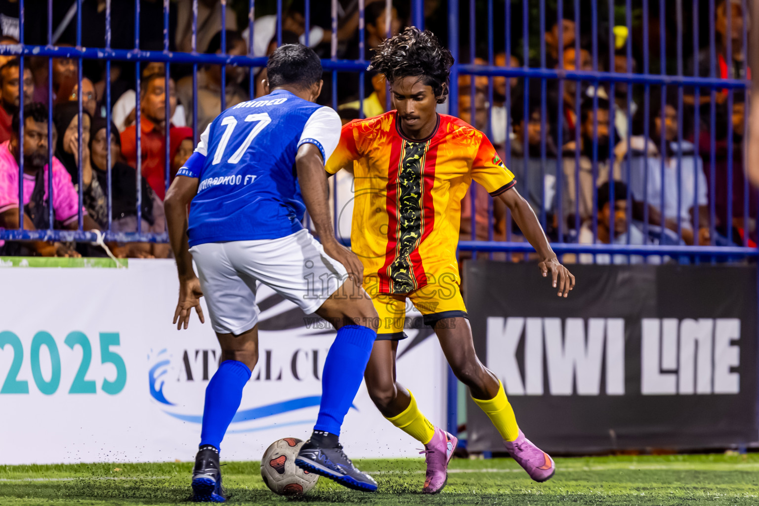 Hithaadhoo vs Thulhaadhoo in Day 5 of Better in Baa Futsal Fiesta 2025 Men's division held in B. Eydhafushi, Maldives on Sunday, 9th November 2025. Photos: Nausham Waheed / images.mv