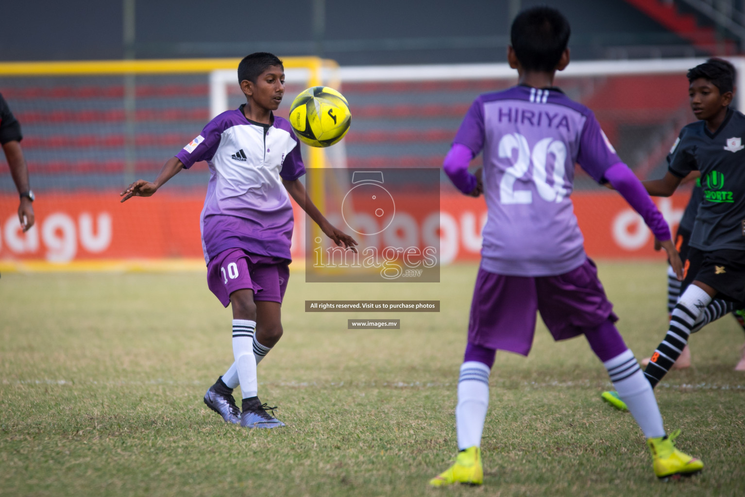 Ghaazee School vs Hiriya School in MAMEN Inter School Football Tournament 2019 (U13) in Male, Maldives on 1st April 2019 Photos: Ismail Thoriq / images.mv