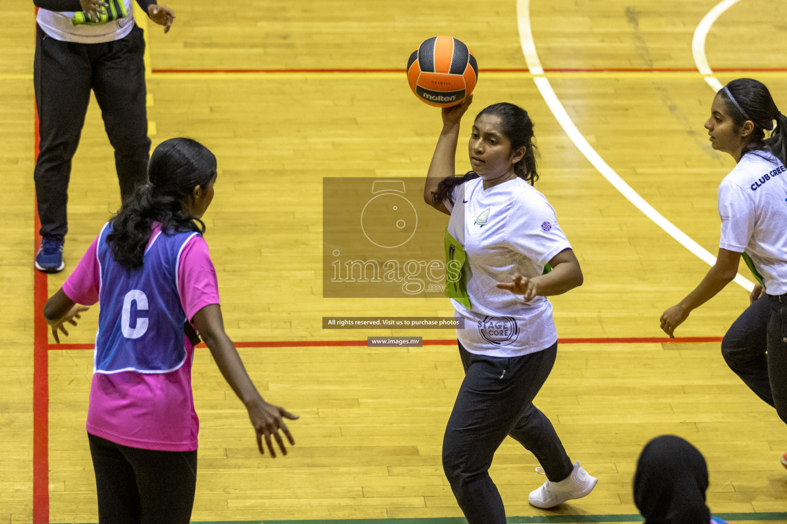 Sports Club Shining Star vs Club Green Streets in the Milo National Netball Tournament 2022 on 17 July 2022, held in Social Center, Male', Maldives. Photographer: Hassan Simah / Images.mv