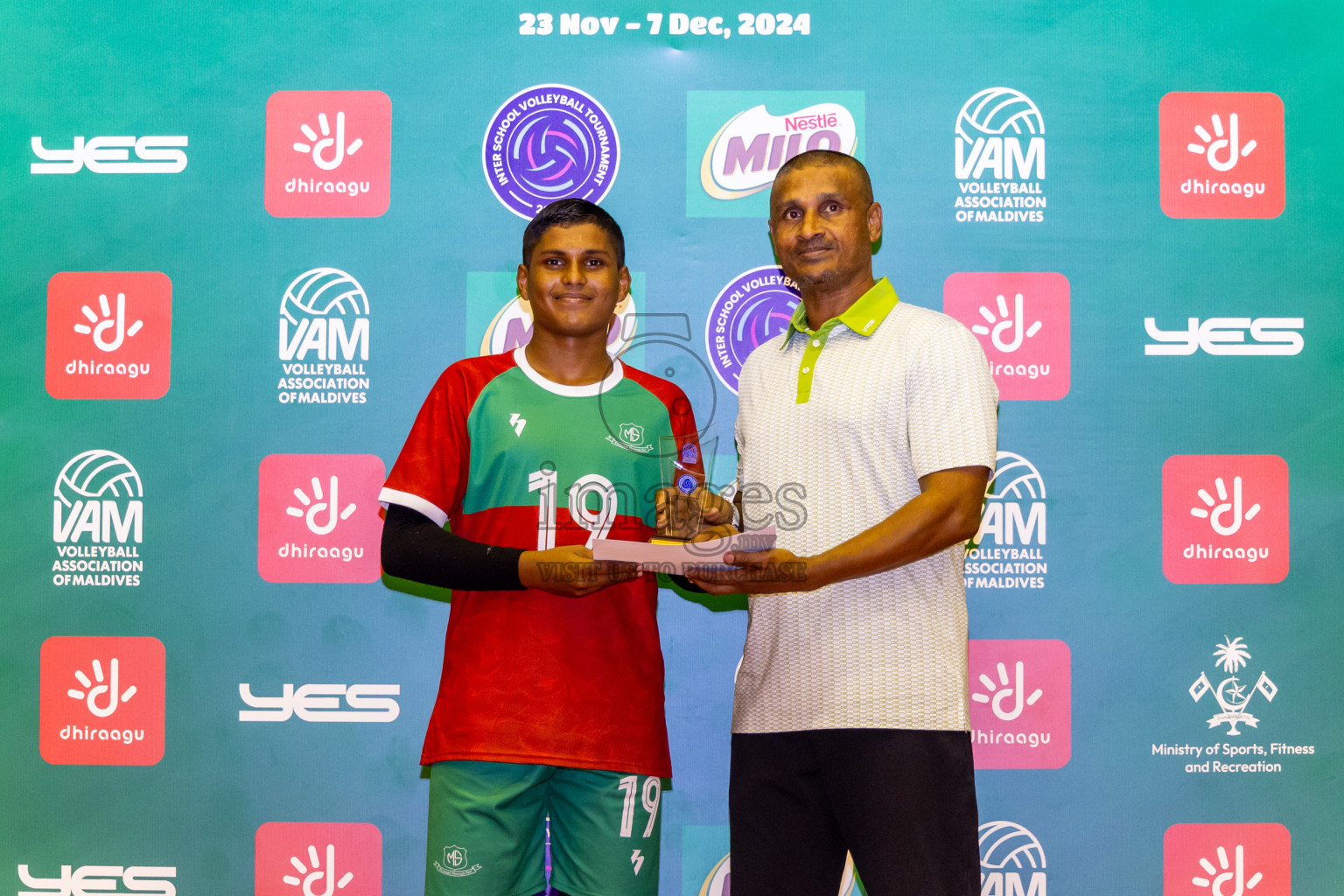 Finals of Interschool Volleyball Tournament 2024 was held in Social Center at Male', Maldives on Friday, 6th December 2024. Photos: Nausham Waheed / images.mv