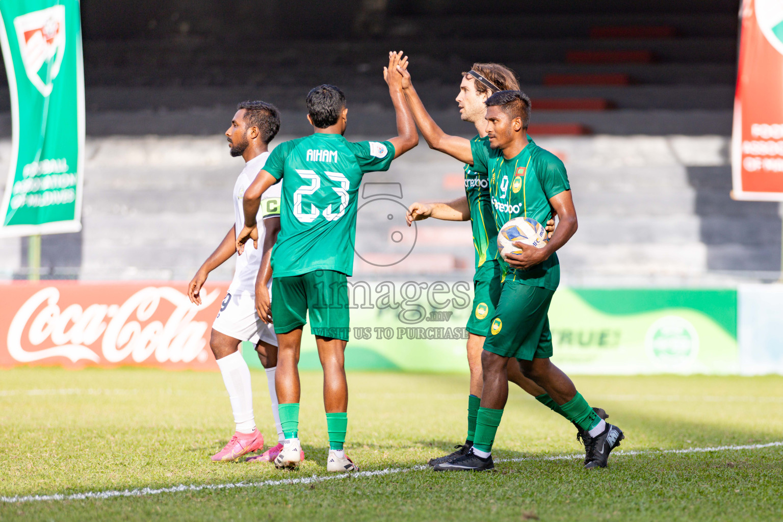 Maziya SRC vs Green Streets in Dhivehi Premier League 2025/26 held in National Football Stadium, Male', Maldives on Saturyday, 25 October 2025. 
Photos: Hassan Simah / Images.mv
