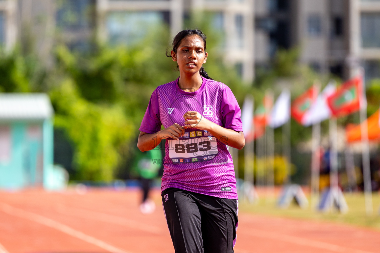 Day 2 of MWSC Interschool Athletics Championships 2024 held in Hulhumale Running Track, Hulhumale, Maldives on Sunday, 10th November 2024. 
Photos by:  Hassan Simah / Images.mv