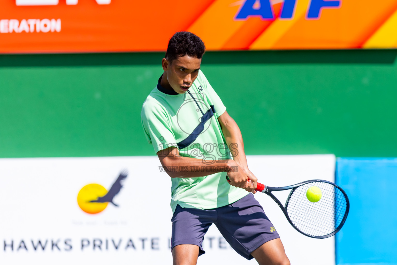 Day 8 of ATF Maldives Junior Open Tennis was held in Male' Tennis Court, Male', Maldives on Thursday, 19th December 2024. Photos: Nausham Waheed/ images.mv