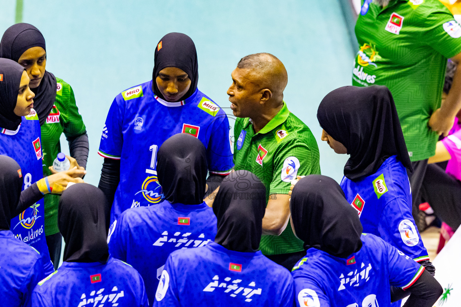 Nepal vs Maldives in Third Place Match of CAVA U20 Woman's Volleyball Championship 2024 was held in Social Center, Male', Maldives on 23rd July 2024. Photos: Nausham Waheed / images.mv