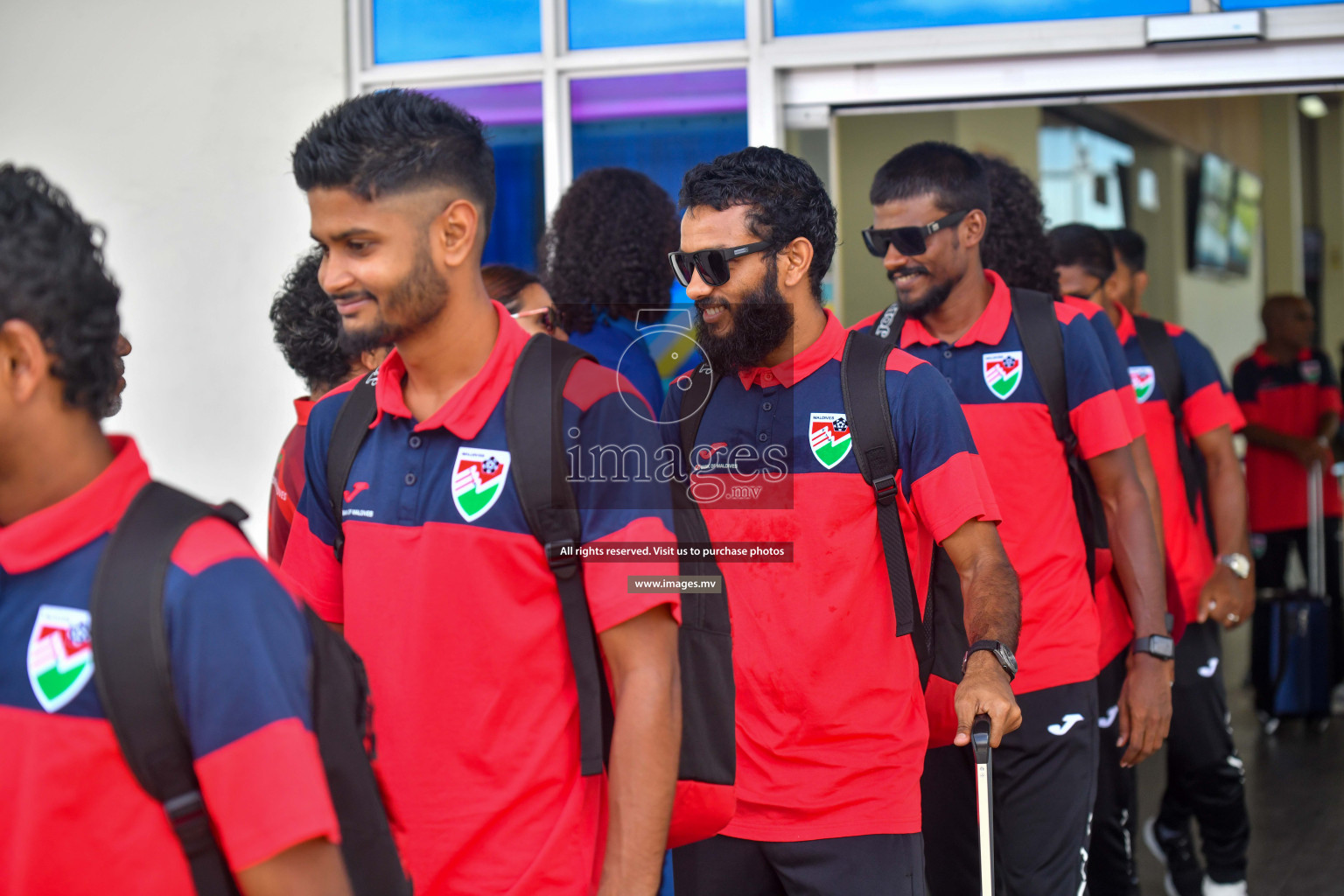 The Senior Men's National Team depart to Japan Training Camp from Maafannu Bus Terminal, Male', Maldives on 5th June 2023 Photos: Nausham Waheed/ Images.mv