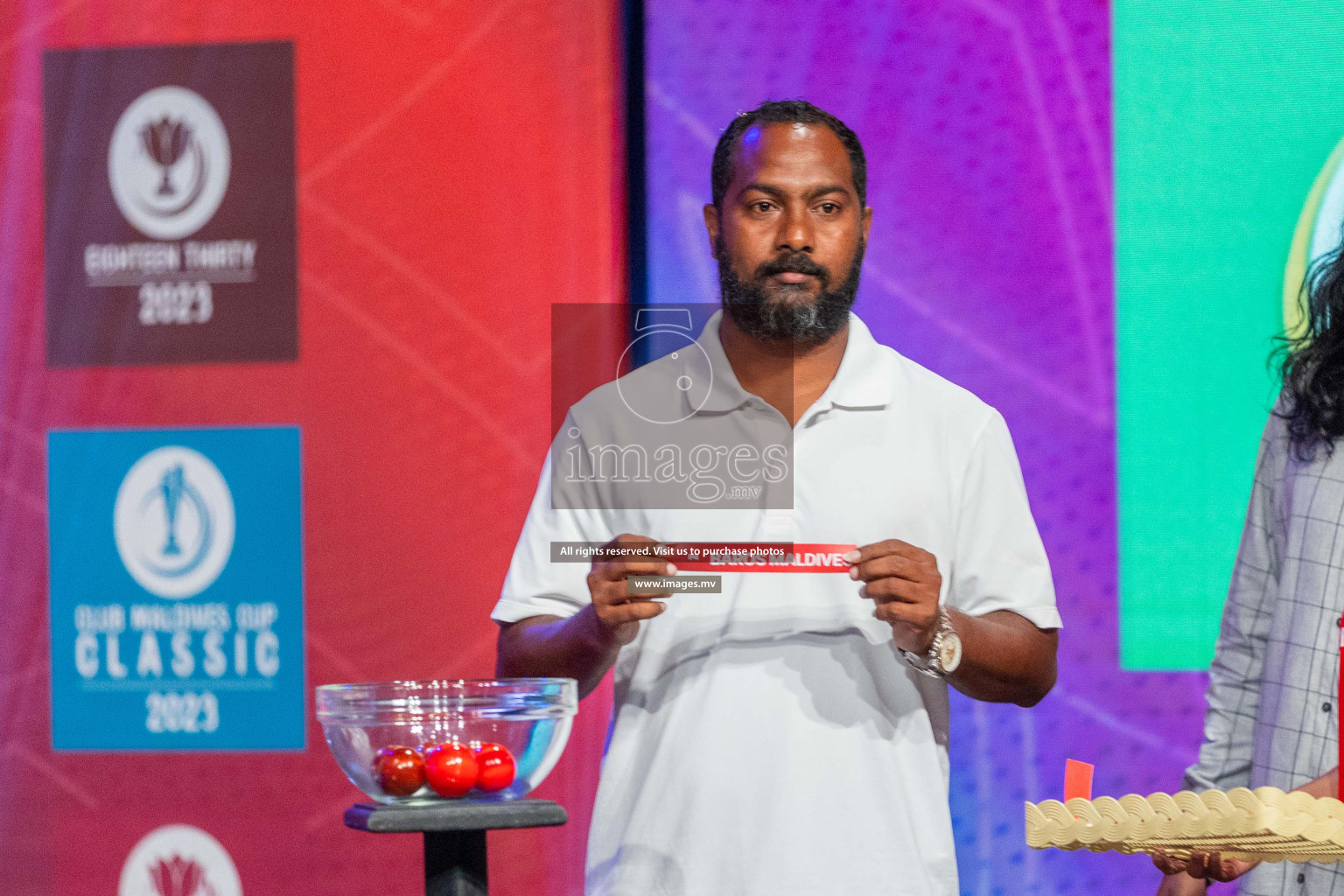 Draw ceremony of Club Maldives 2023 was held on Thursday, 6th July 2023 at PSM Studio in Male', Maldives.  Photos: Ismail Thoriq / images.mv