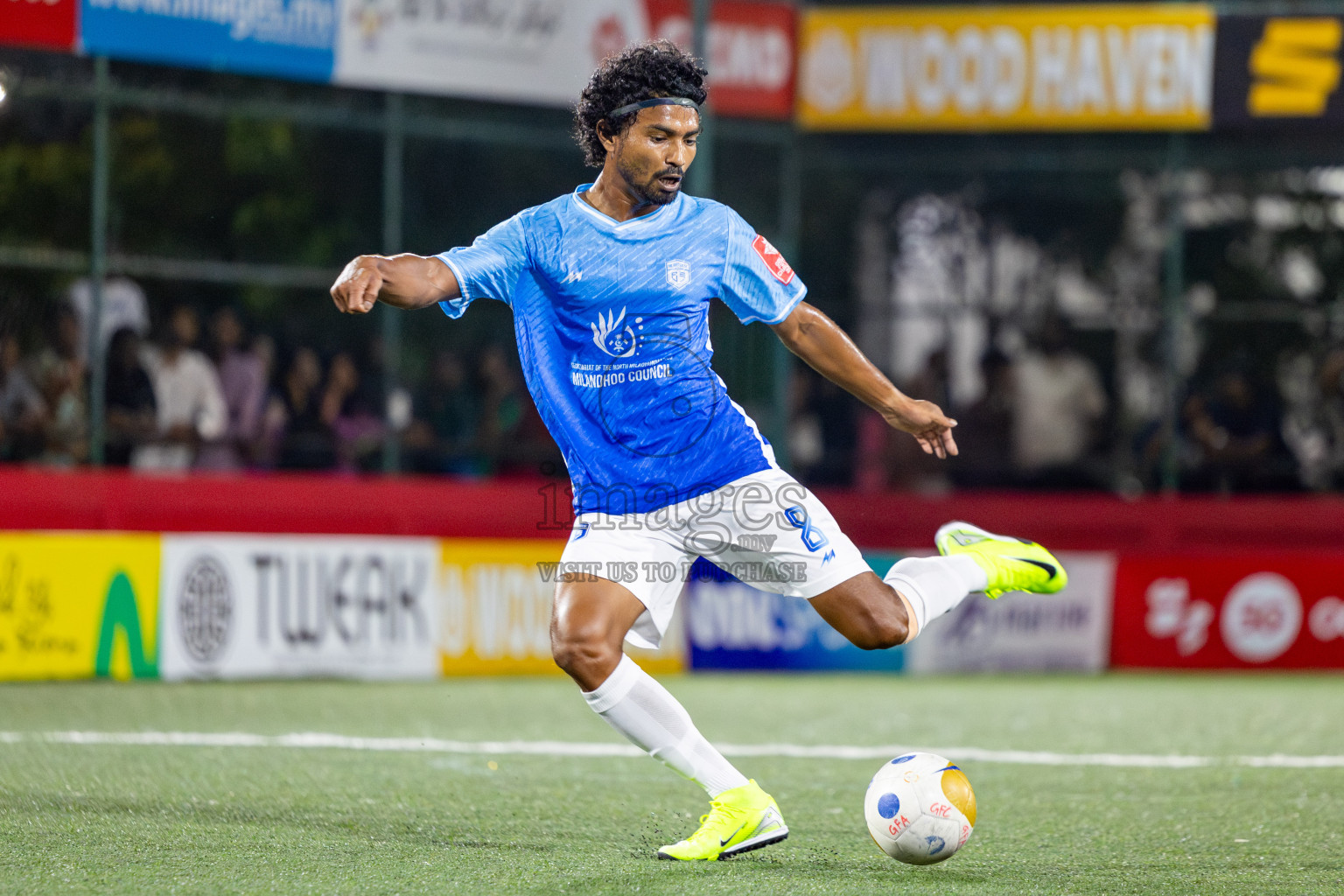 Sh Kanditheemu vs Sh Milandhoo in Day 11 of Golden Futsal Challenge 2025 was held on Wednesday, 15th January 2025, in Hulhumale', Maldives Photos: Nausham Waheed / images.mv