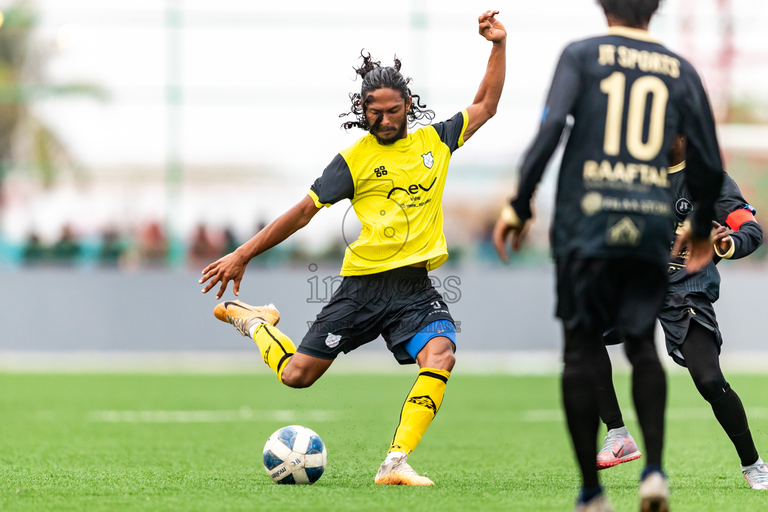 JT Sports vs Kanmathi Juniors from Final of Manadhoo Council Cup 2024 in N Manadhoo Maldives on Tuesday, 27th February 2023. Photos: Nausham Waheed / images.mv