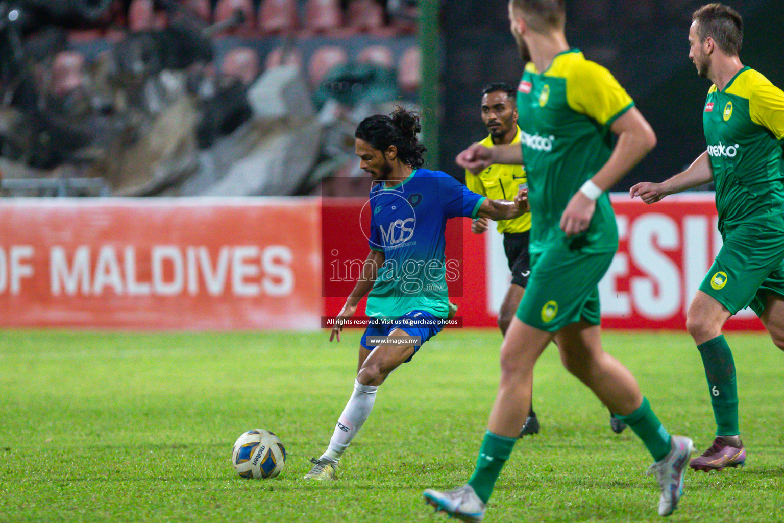 President's Cup 2023 Semi Final - Maziya Sports & Recreation vs Super United Sports, held in National Football Stadium, Male', Maldives  Photos: Mohamed Mahfooz Moosa/ Images.mv