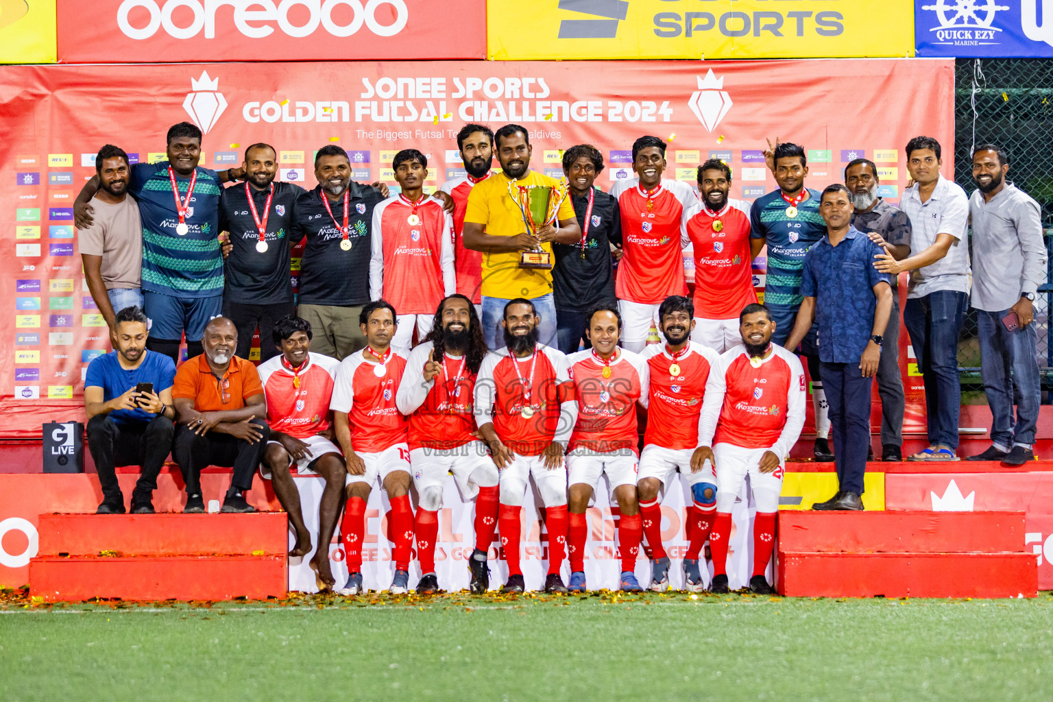 N Maafaru vs N Kendhikulhudhoo in Day 23 of Golden Futsal Challenge 2024 was held on Tuesday , 6th February 2024 in Hulhumale', Maldives Photos: Nausham Waheed / images.mv