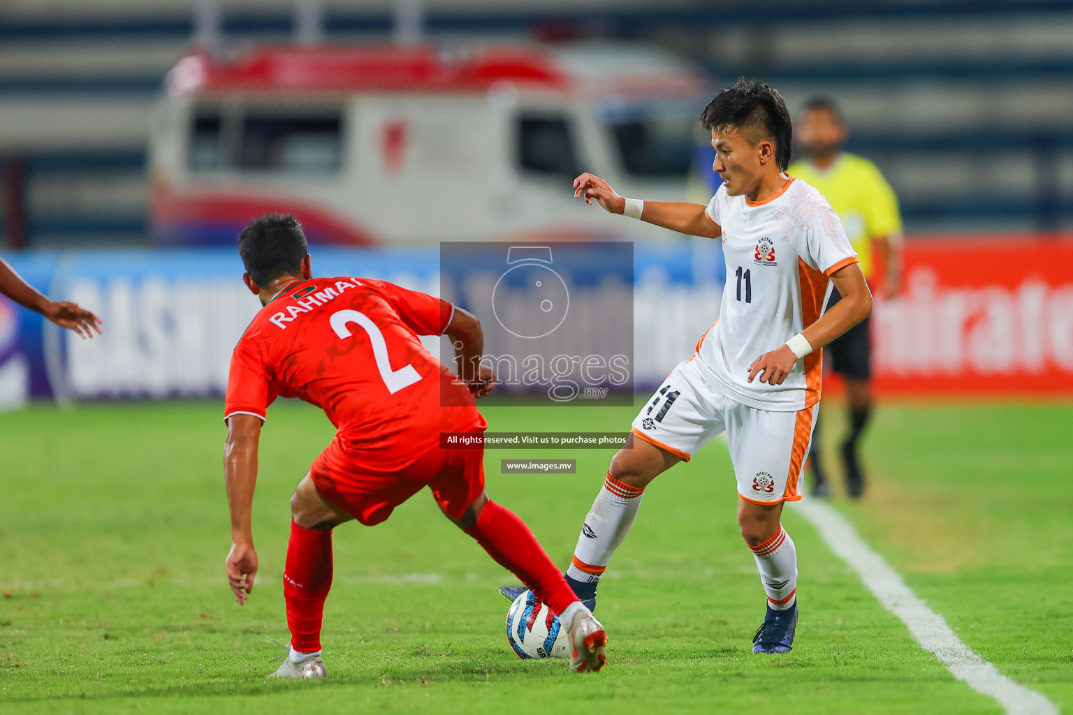 Bhutan vs Bangladesh in SAFF Championship 2023 held in Sree Kanteerava Stadium, Bengaluru, India, on Wednesday, 28th June 2023. Photos: Nausham Waheed / images.mv