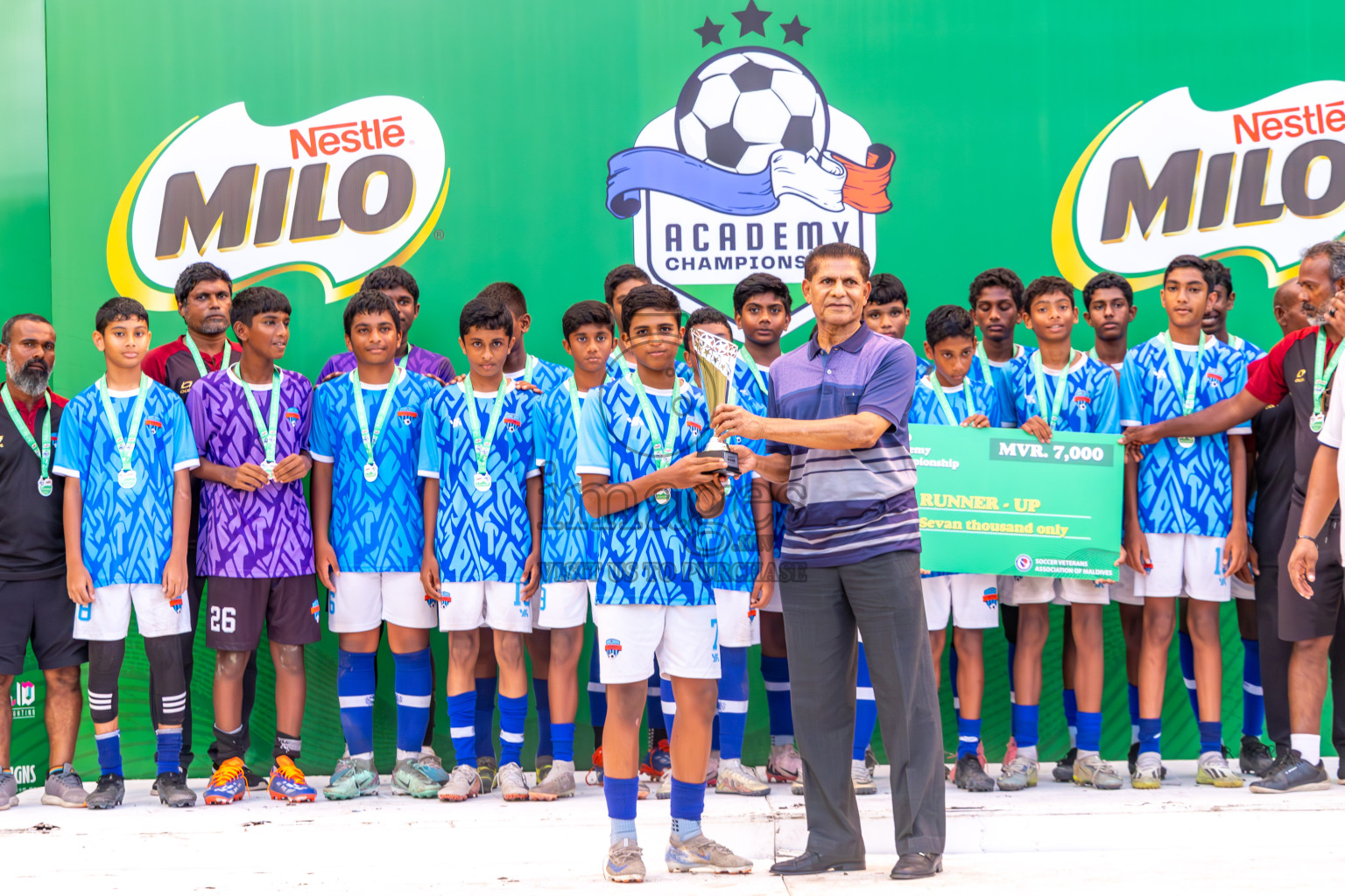 Day 4 of MILO Academy Championship 2024 (U-14) was held in Henveyru Stadium, Male', Maldives on Sunday, 3rd November 2024. Photos: Ismail Thoriq / Images.mv