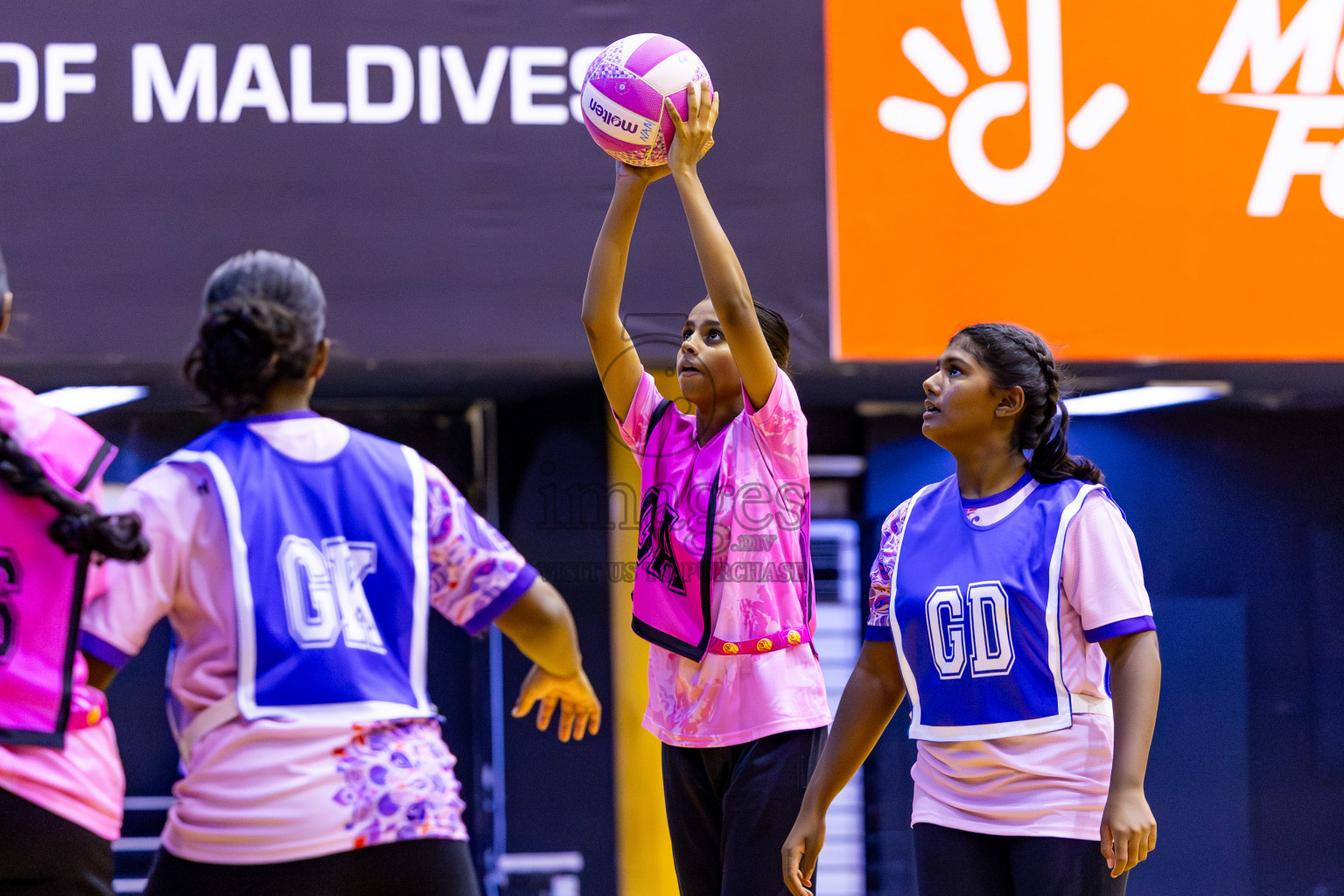 N Sports A vs Xenith SC in Day 1 of 24th Milo Netball Association Championship held in Social Center at Male', Maldives on Monday, 1st September 2025. Photos: Nausham Waheed / images.mv