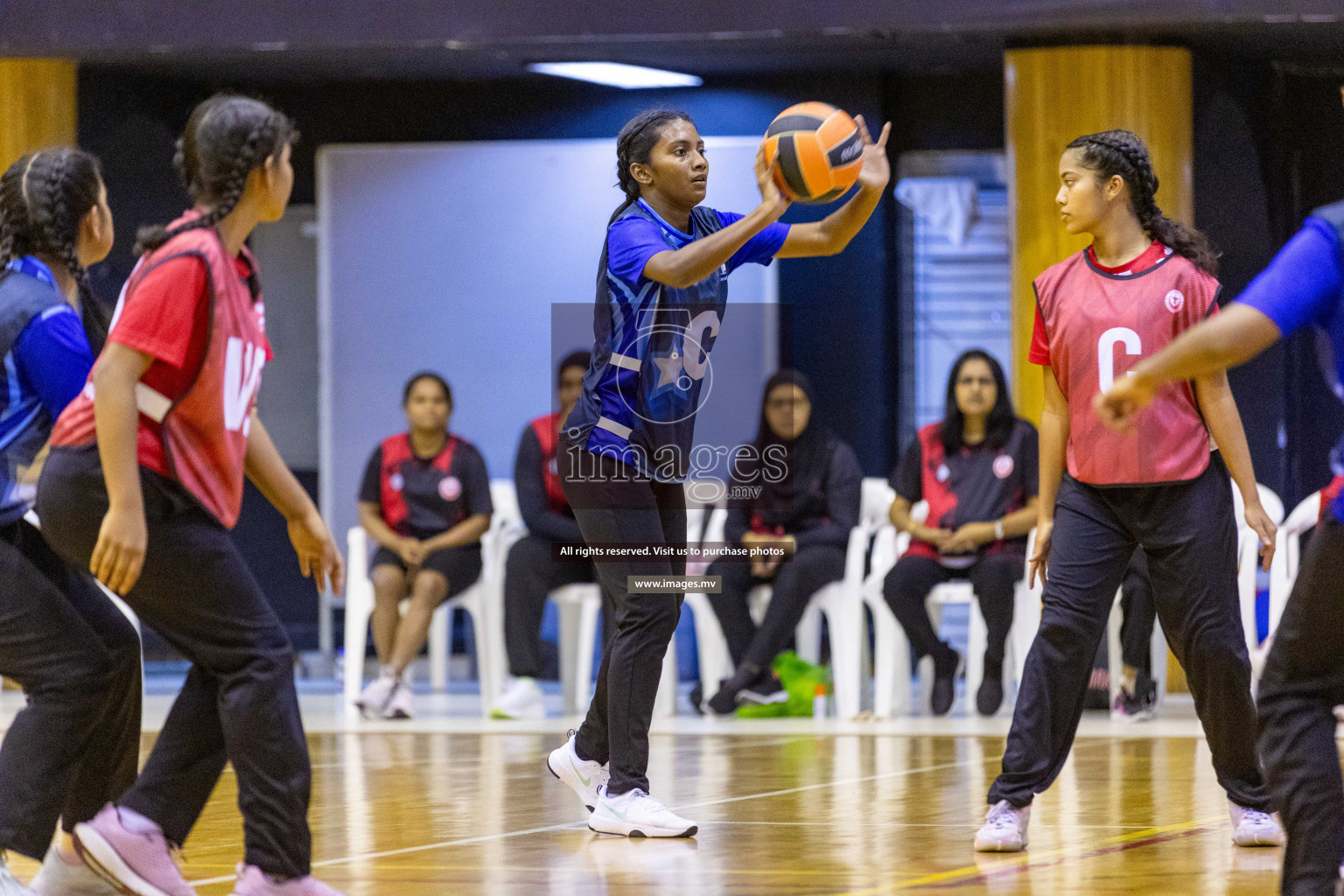 Day 8 of 24th Interschool Netball Tournament 2023 was held in Social Center, Male', Maldives on 3rd November 2023. Photos: Nausham Waheed / images.mv