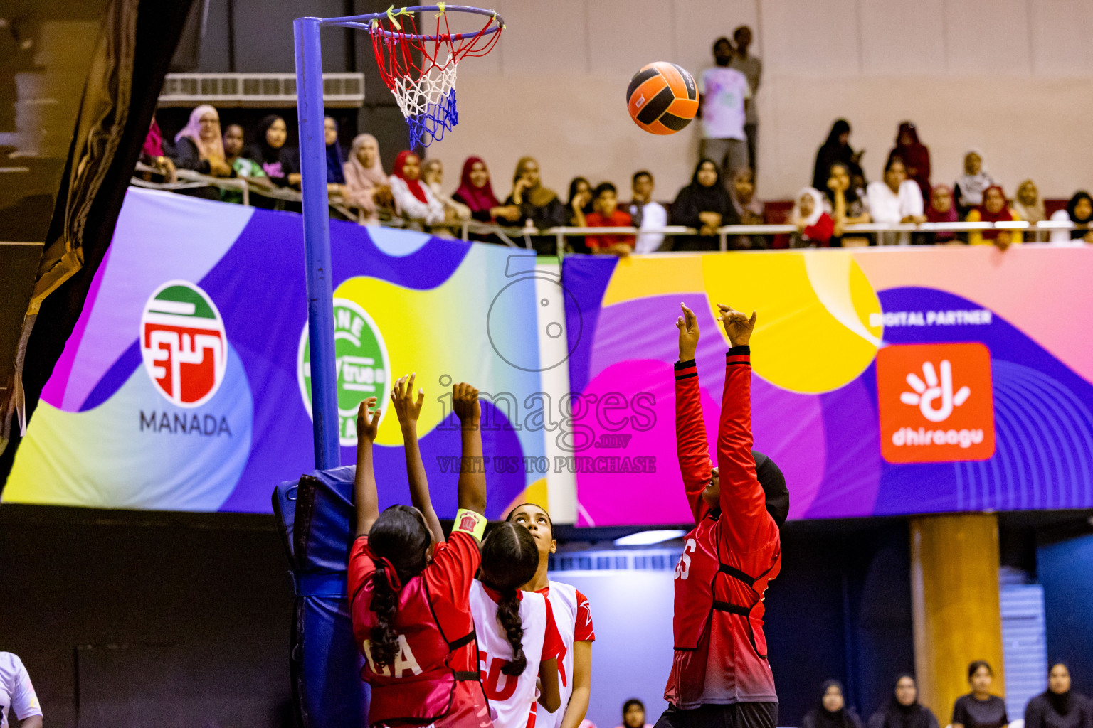 Day 13 of 25th Inter-School Netball Tournament was held in Social Center at Male', Maldives on Saturday, 24th August 2024. Photos: Hassan Simah / images.mv