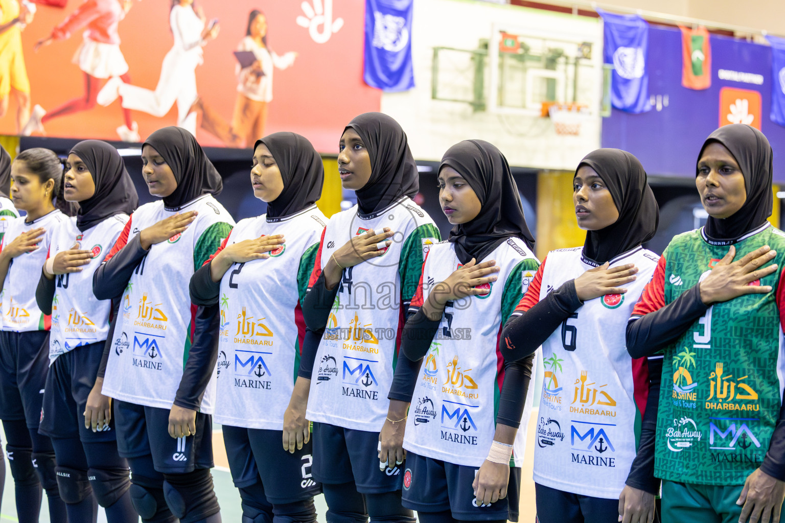 Club WAMCO vs Huraa Community Club in Day 1 of National Volleyball League 2025 - Women's Division held in Male', Maldives on Saturday, 19th April 2025 at Social Center Indoor Hall Photos By: Ismail Thoriq / images.mv