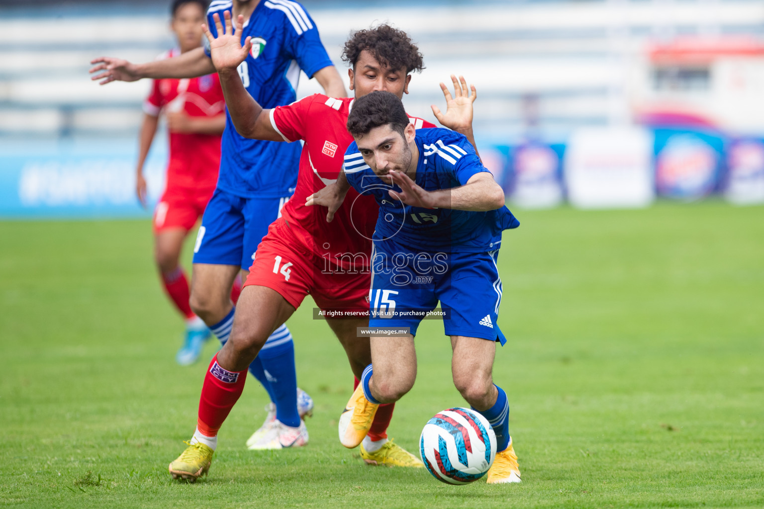 Kuwait vs Nepal in the opening match of SAFF Championship 2023 held in Sree Kanteerava Stadium, Bengaluru, India, on Wednesday, 21st June 2023. Photos: Nausham Waheed / images.mv