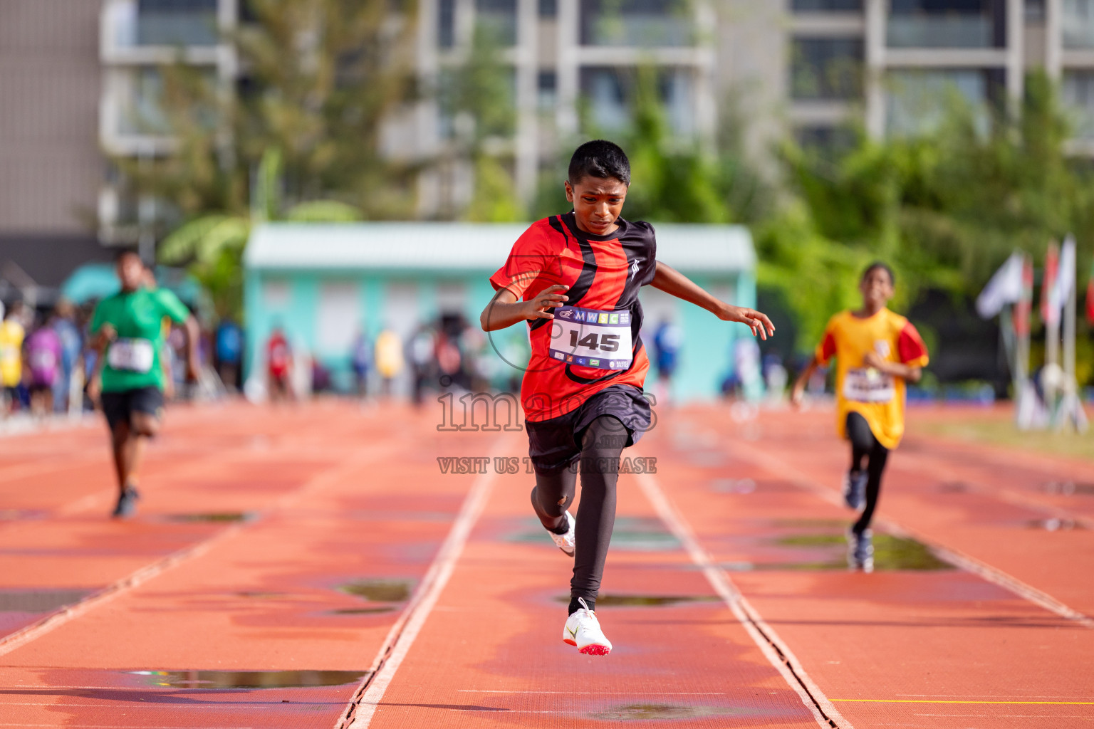 Day 1 of MWSC Interschool Athletics Championships 2024 held in Hulhumale Running Track, Hulhumale, Maldives on Saturday, 9th November 2024. 
Photos by: Ismail Thoriq, Hassan Simah / Images.mv