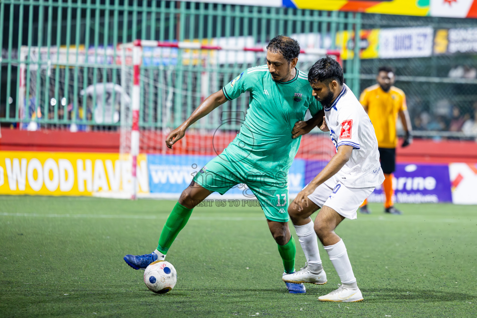 GA Dhaandhoo vs GA Gemanafushi in Day 14 of Golden Futsal Challenge 2025 was held on Saturday, 18th January 2025, in Hulhumale', Maldives. Photos: Ismail Thoriq / images.mv