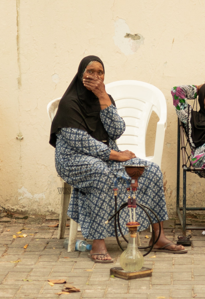 Elderly women unwinding