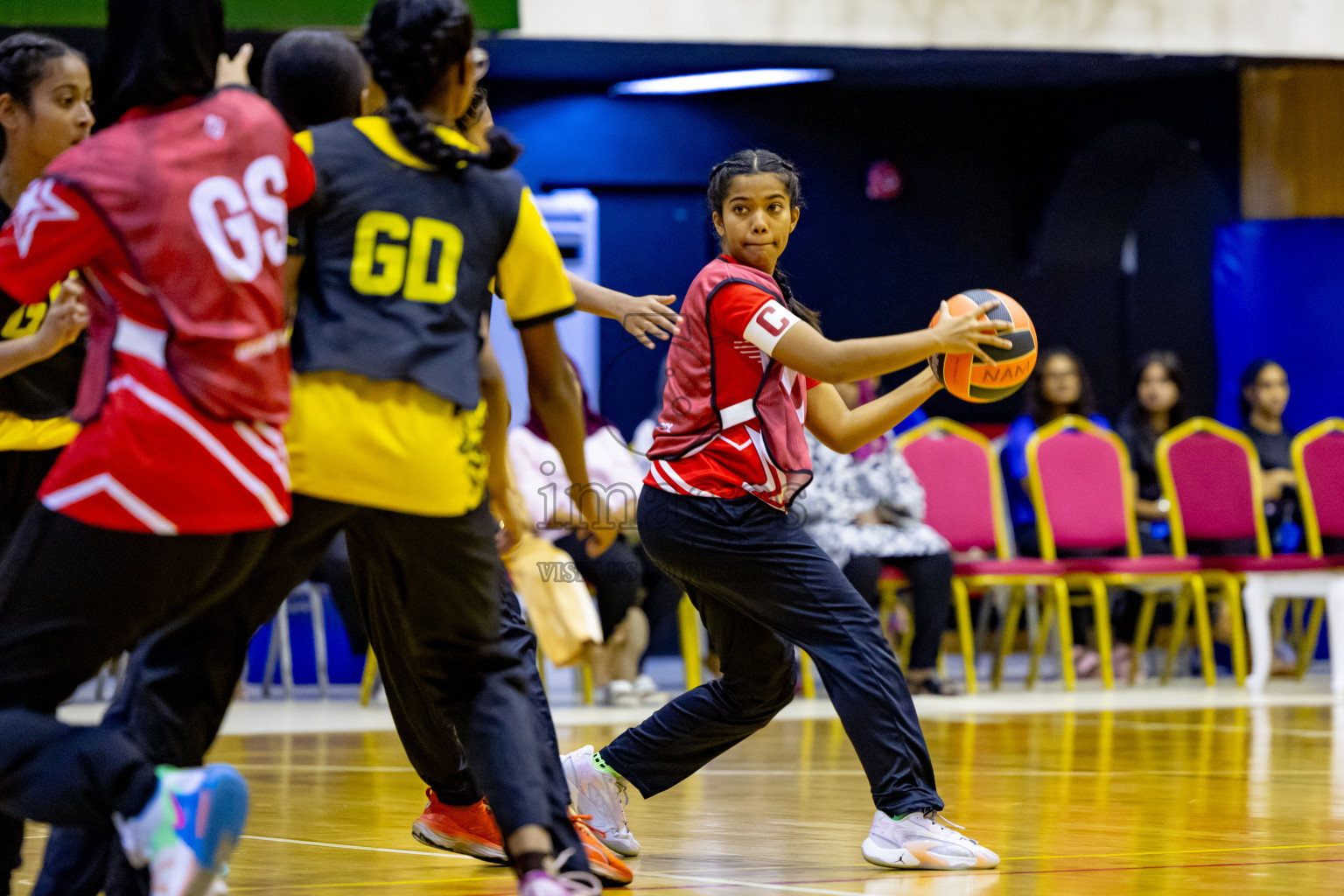 Day 4 of 25th Inter-School Netball Tournament was held in Social Center at Male', Maldives on Monday, 12th August 2024. Photos: Nausham Waheed / images.mv