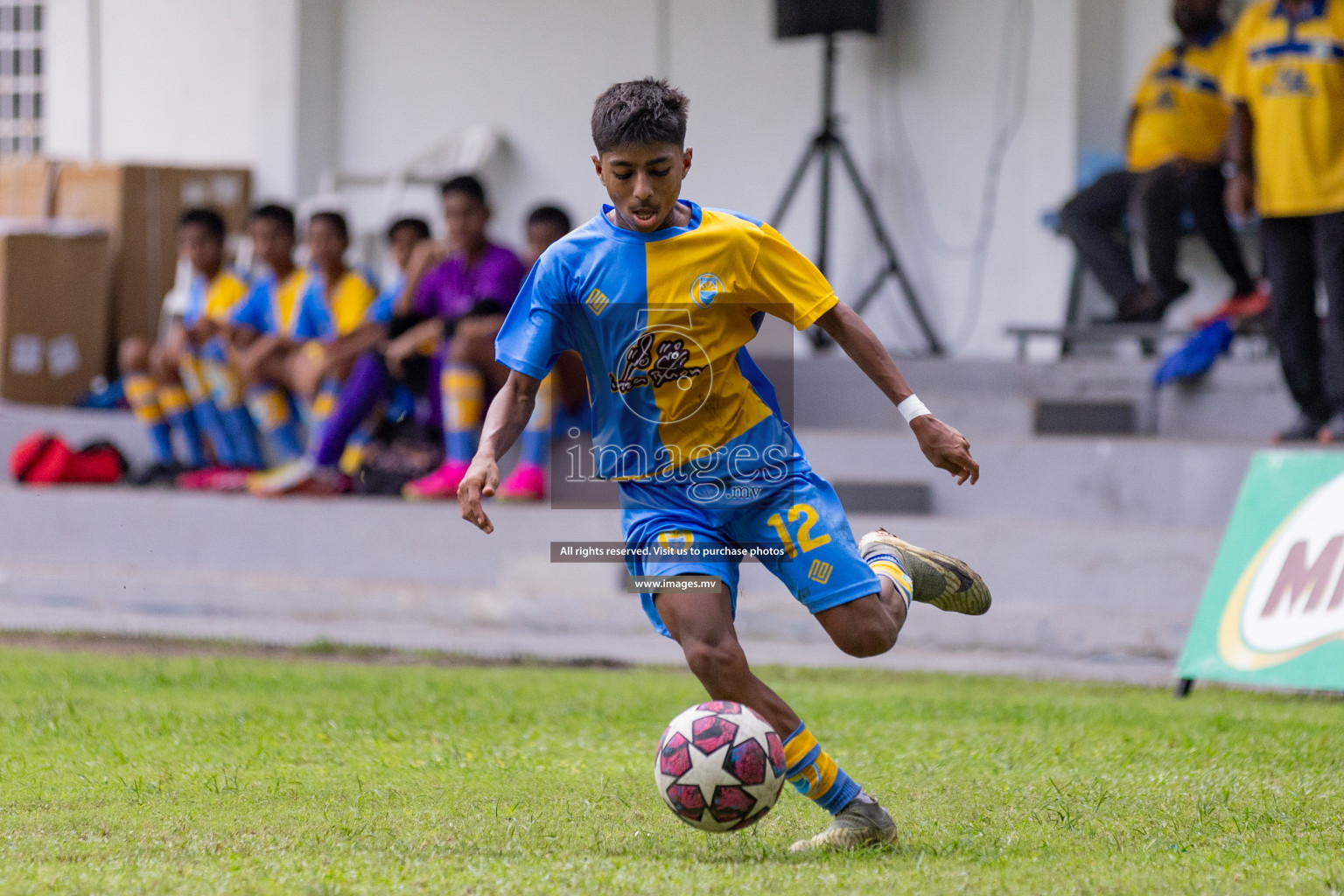 Day 1 of MILO Academy Championship 2023 (u14) was held in Henveyru Stadium Male', Maldives on 3rd November 2023. Photos: Nausham Waheed / images.mv