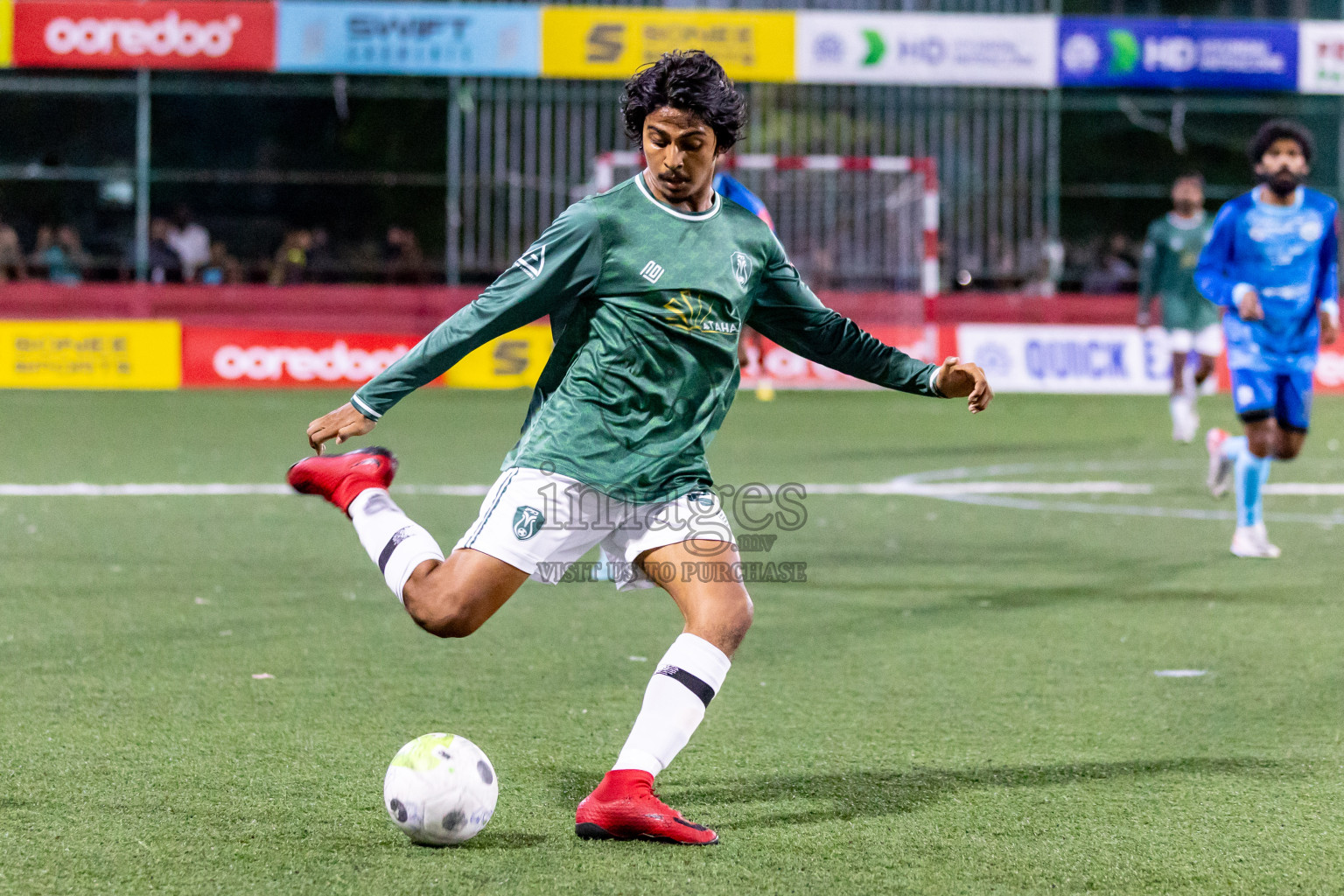 N Miladhoo vs N Maafaru in Day 6 of Golden Futsal Challenge 2024 was held on Saturday, 20th January 2024, in Hulhumale', Maldives Photos: Hassan Simah / images.mv