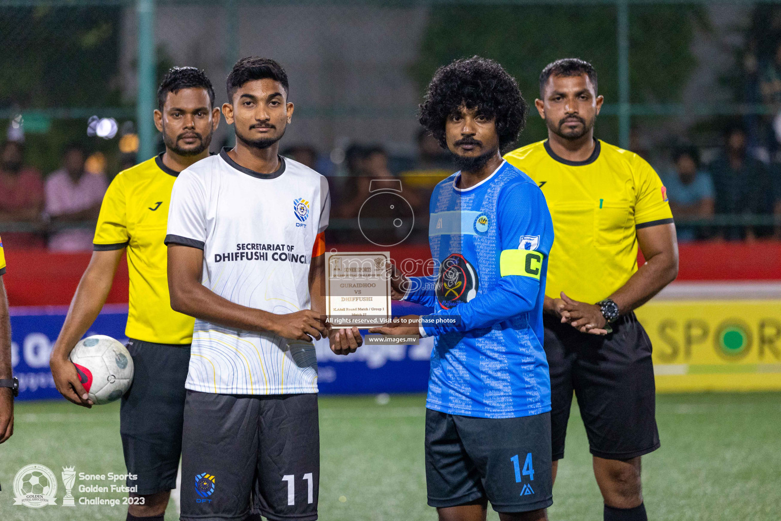 K. Guraidhoo vs TK. Dhiffushi in Day 4 of Golden Futsal Challenge 2023 on 08 February 2023 in Hulhumale, Male, Maldives