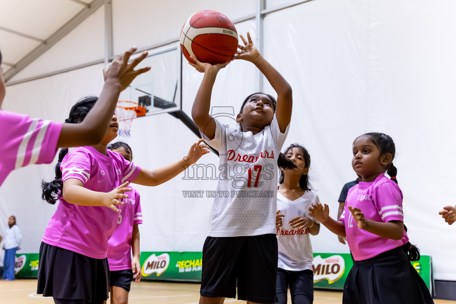 Day 2 of Milo 5 x 5 Junior Challenge 2025 - Basketball tournament held in Basketball Training Center, Male', Maldives on Friday, 10th October 2025. Photos by: Nausham Waheed / Images.mv