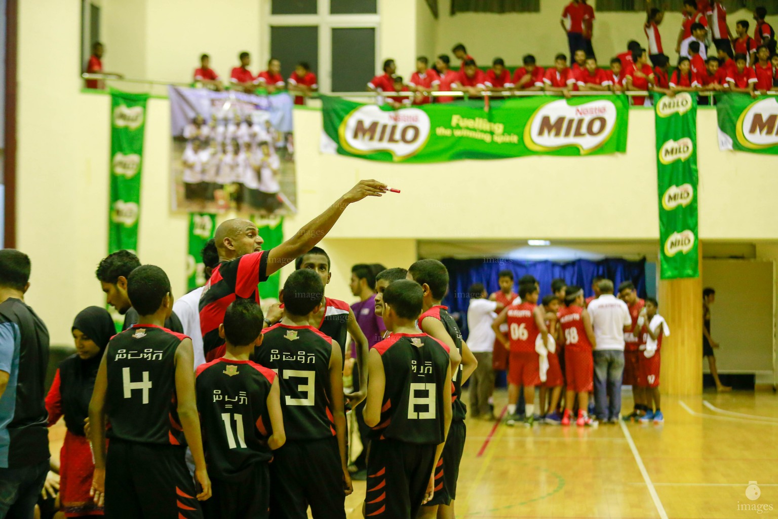 Milo Interschool Basketball Finals in Male', Maldives, Thursday, April. 28, 2016.(Images.mv Photo/ Hussain Sinan).